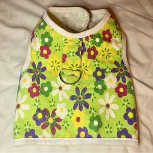 🌺CLAWS & PAWS🌺 FLORAL CANVAS COTTON SUNDRESS W/ LEAD RING EUC🐾